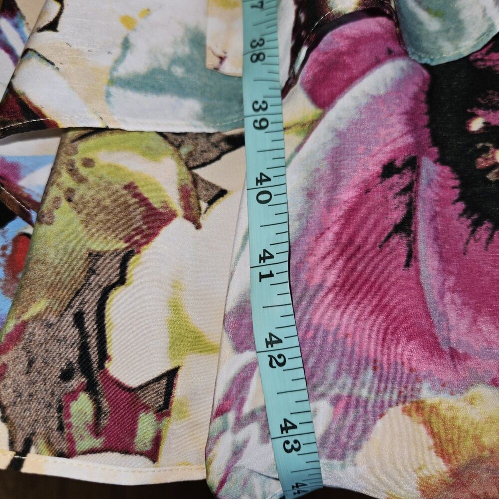 SIMPLY VERA Vera Wang Floral High Low Dress | Peach Botanical Artist Womens L - Picture 5 of 6